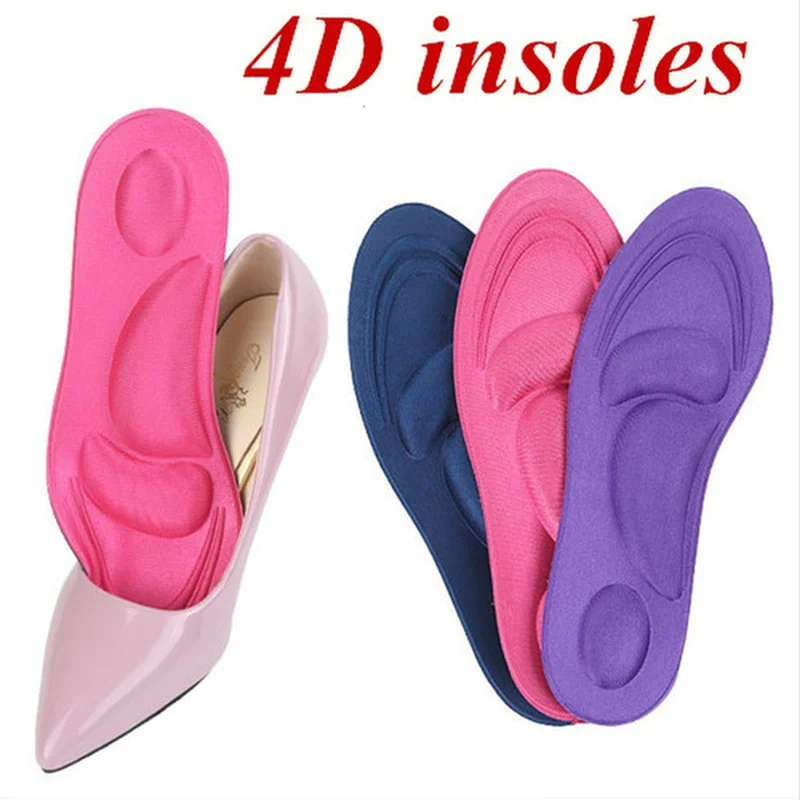 Soft 4D Memory Sponge Orthotic Arch Sport Support Shoe Insoles Pads Pain Relief 