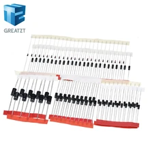 Набор диодов Шоттки быстрого переключения 1N4148 1N4007 1N5819 1N5399 1N5408 1N5822 FR107 FR207, 8 значений = 100 шт, электронные компоненты