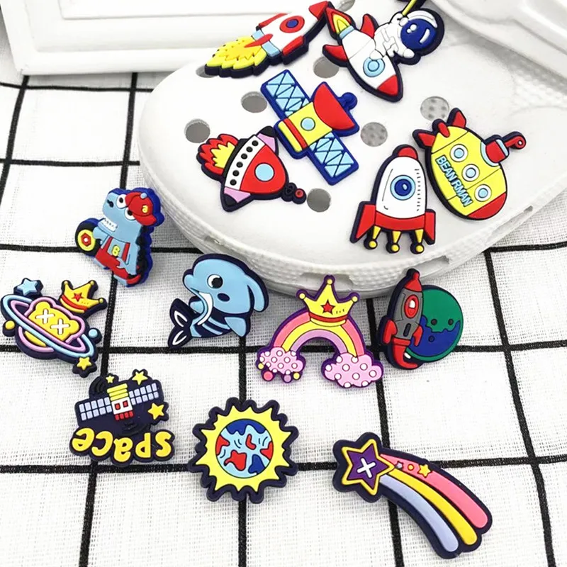 10 шт./лот ракета Suns Вселенная планеты Серия ПВХ ремесла плоские застежки мягкая