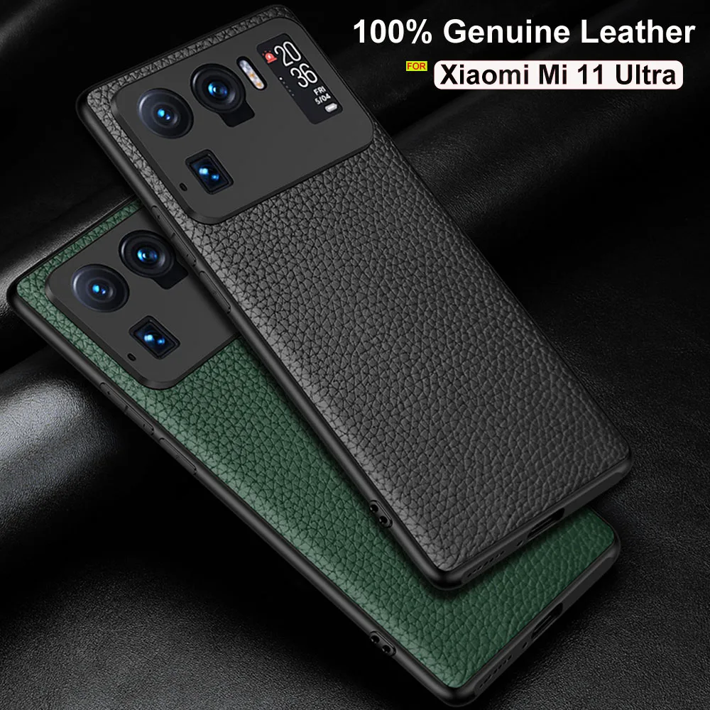 Genuine Leather Case For Xiaomi Mi 11 Ultra Case Luxury Phone Case