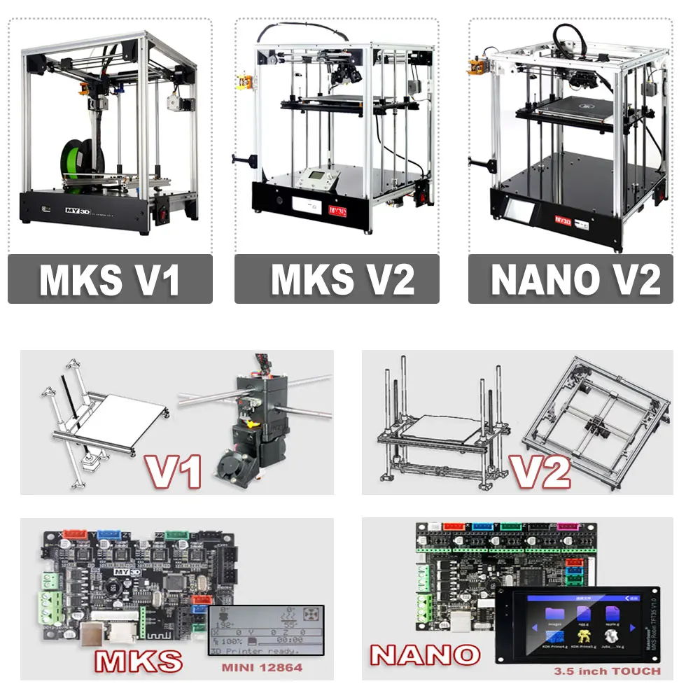 3D принтер новый стиль двойной XYZ крест структура полностью металлическая мягкий