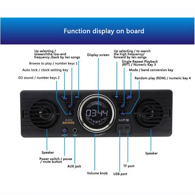 4,3 дюймов Авторадио Bluetooth fm-передатчик, автомобильный стерео радио, автомобильный MP3 мультимедийный плеер с USB/TF портом, автомобильные аксессуары