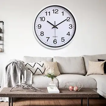 

12 Inch Quartz Clock Hotel Office Fashion Digital Clock Home Decoration Ornament Wall Clock Bedroom Silent Kitchen Livingroom