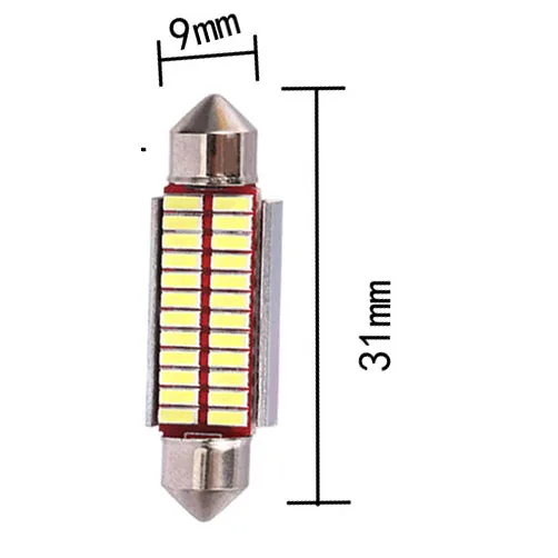 31 mm 12SMD COB 16 SMD 4014 белый гирлянда двойной наконечник Автомобильный светодиодный свет для чтения автомобиль купол лампы авто Интерьер Купол Лампа фонарь освещения номерного знака - Испускаемый цвет: 31 mm