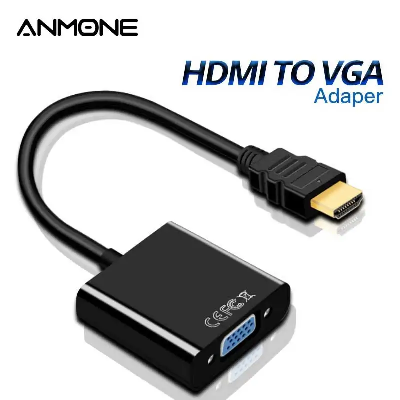Конвертер ANMONE HDMI в VGA 1080P HDCP адаптер Plug Play для PS4 TV Box HD папа Кабель конвертер|Кабели