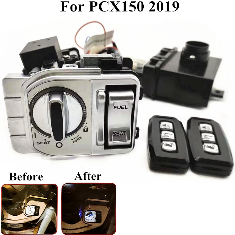 Modified Motorcycle Parts Pcx150 Keyless Entry System Pcx Smart Key Entry Anti Line Remote Central Keys For Honda Pcx150 2019 Motorbike Ingition Aliexpress