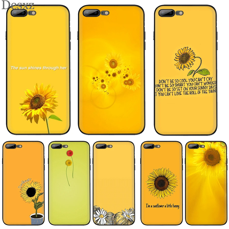 Мобильный телефон чехол для iPhone 6 6s 7 8 Plus 11 Pro X XR XS Max 5 5S SE Чехол желтый Sunflowe |