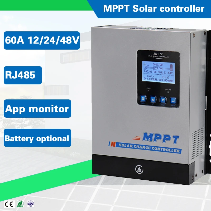 60a Mppt Solar Charge Controller 12v 24v 48v Auto Max 150vdc Input 3400 Watts Solar Regulator With Temperature Sensor Solar Controllers Aliexpress
