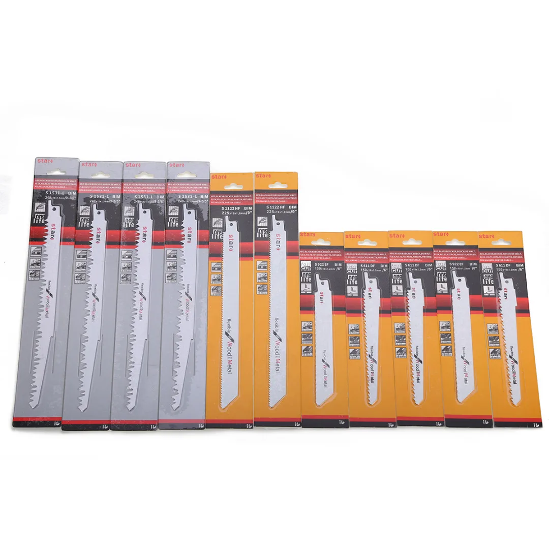DWZ 10Pcs High Carbon Steel Saw Blade Reciprocating Combo For Dewalt Bosch