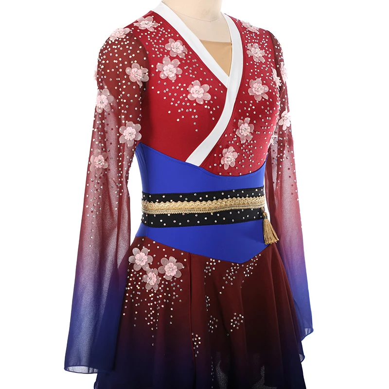 Nasinaya Figure Skating Competition Training Dress Women's Dress Children's Performing Artistic Gymnastics Mulan Classical
