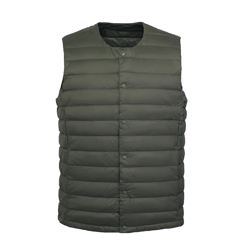Men 90% White Down Vest Man's Clothing Ultra Light Down Waistcoat Portable Sleeveless Coat Man Winter Round Collar Warm Liner sleeveless vest sleeveless vests fashionable vests nylon vest