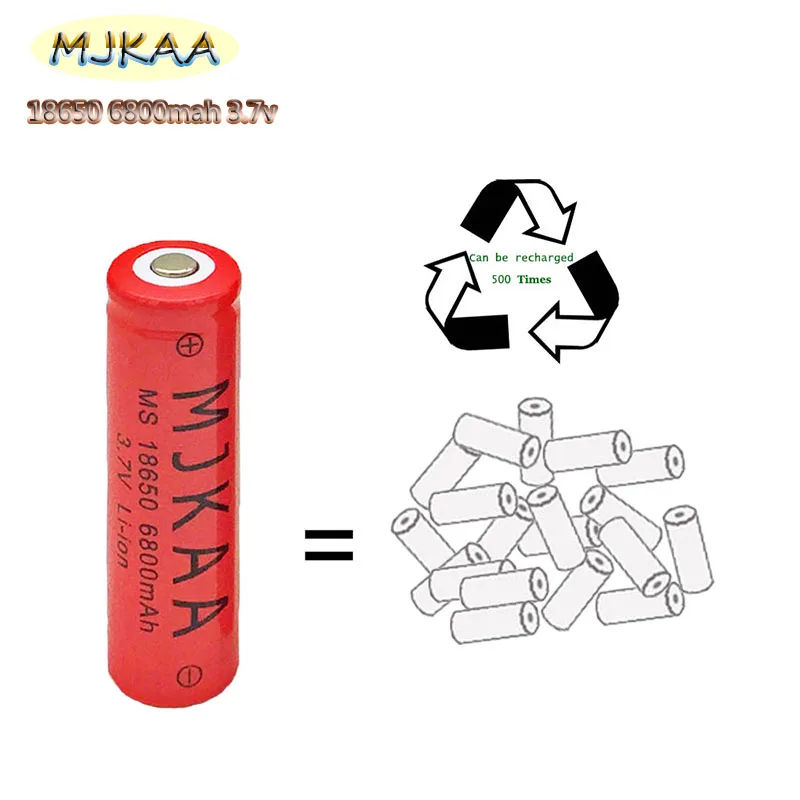 12 шт 6800mah 18650 перезаряжаемая батарея 3,7 v литий-ионные аккумуляторы для фонарика, фара, фонарь для езды