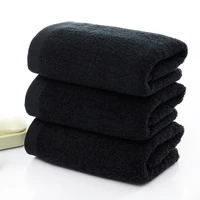 Black Towel Cotton Soft Face Towel Hotel Bathroom Beauty Parlor Home Strong Water Absorption Washcloth Kitchen Towels 2