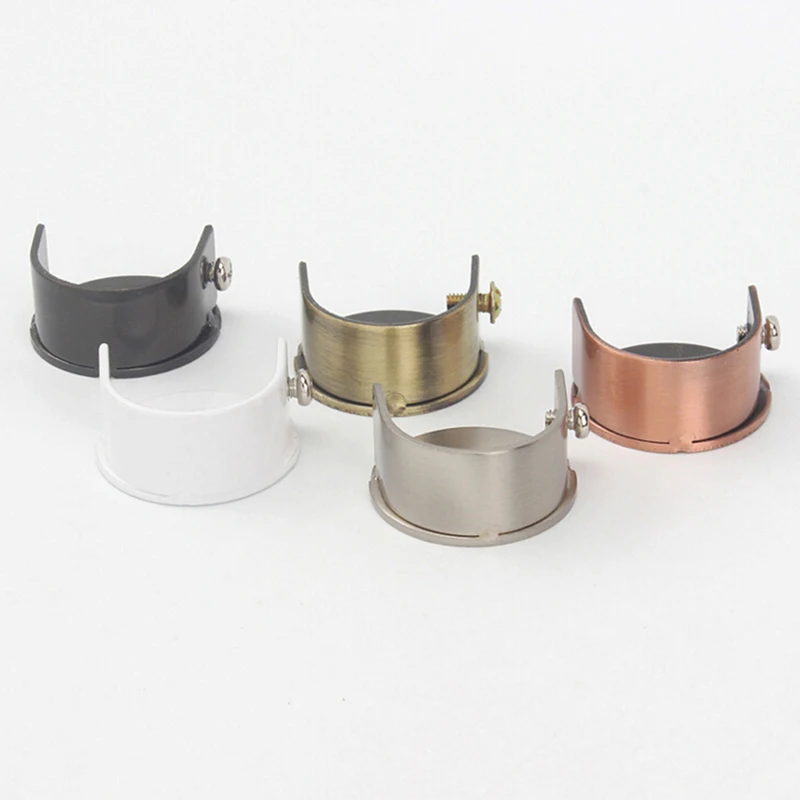 

Hot Quality 28MM Pipe Diameter Plating Curtain Rod Support Bracket Round Wall Mount Towel Closet Rod Rail Support Bracket Holder