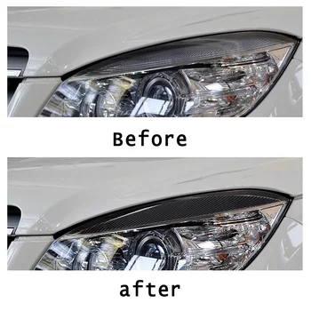 

Carbon Fiber Headlight Lid Cover For Benz C Class W204 2007-2013 Replacement Car