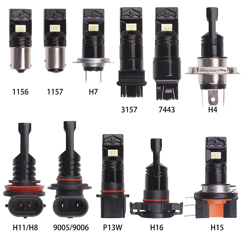 Автомобильный свет для противотуманных фар задний Реверс тормозной дневной свет H8 H11 1156 P21W 1157 Bay15d P13W H16 H7 авто светодиодный световой сигнал лампа
