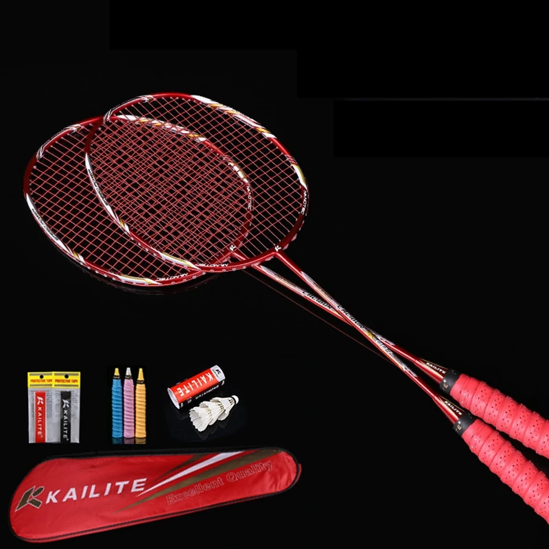 4u Carbon Badminton Racket With String And Overgrip Badminton Raquets Badminton Racquet Badminton Rackets Aliexpress