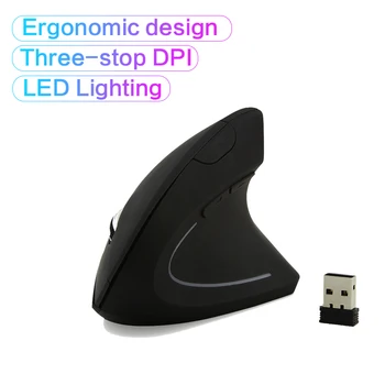 

2.4GHz Gaming Wireless Mouse Vertical Ergonomic Optical Mouse Wrist Healing Vertical Mice Mouse For Computer PC Laptop 1600 DPI