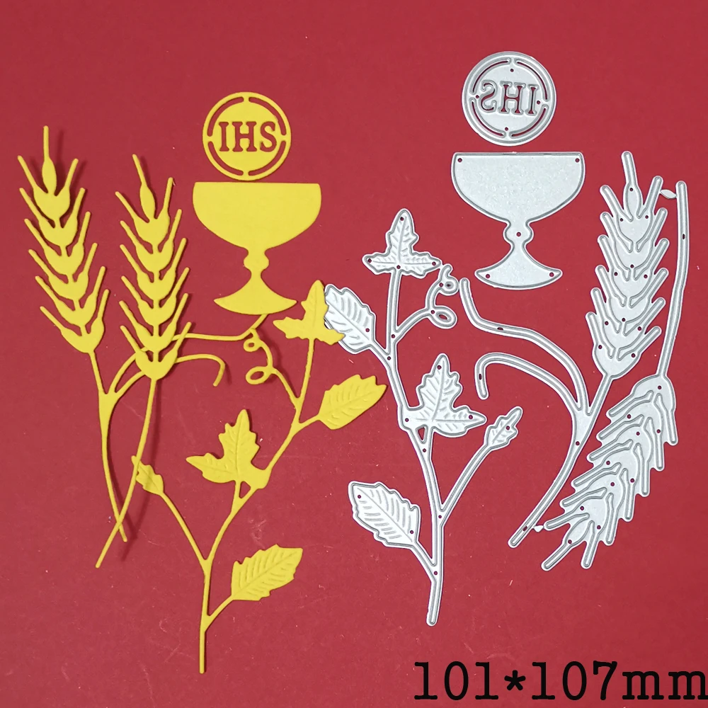 Металлический шаблон для высечки пшеничной лозы IHS Holy grail рукоделия скрапбукинг