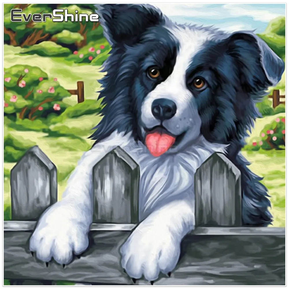 EverShine 5d Diy алмаз живопись полная квадрат животные алмазная вышивка собаки мозаика