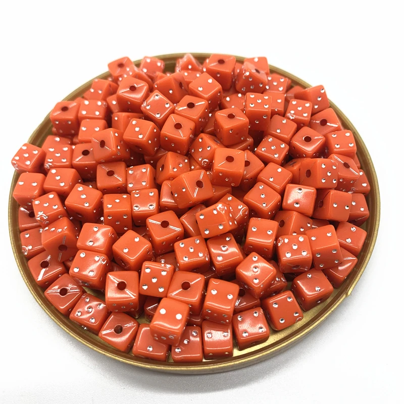50PCS/Lot 6 Sided Portable Drinking Dice 6MM Acrylic Round Corner Board Game Party Gambling Cubes Digital Dices#QN08 | Украшения и