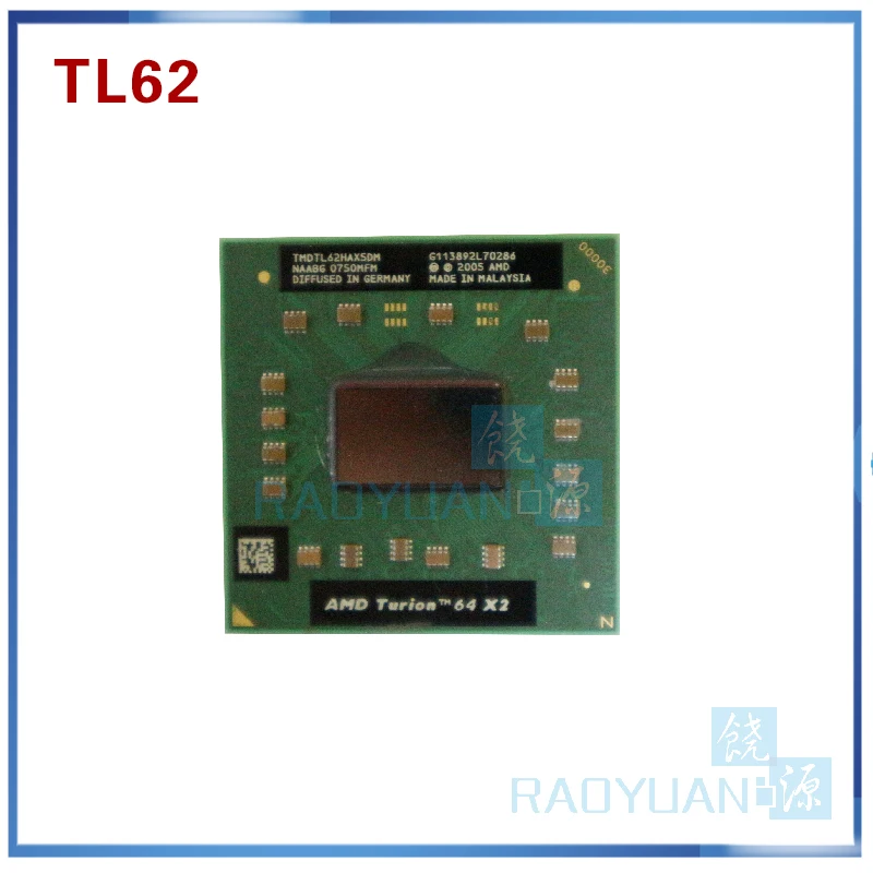 AMD cpu ноутбук Turion TL-62 TMDTL62HAX5DM cpu 1 м кэш/2,1 ГГц/разъем S1/двухъядерный процессор ноутбука tl62 TL 62