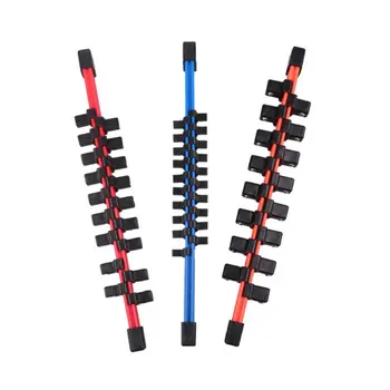 

3pcs/set Universal Industrial Plastic Double Sided Sleeve Socket Rail Holder Organizer 1/4 3/8 1/2