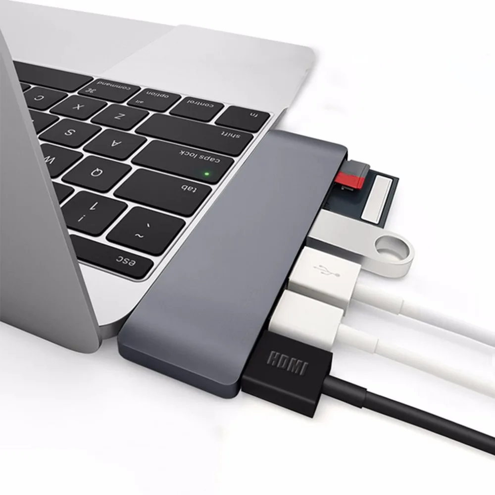 Высокопроизводительный ультратонкий портативный концентратор type-C к HDMI PD-power с безопасной цифровой/TF кард-ридер для ноутбука Macbook