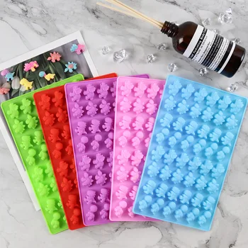 

48 Grid Cute Dinosaur Silicone Mold DIY Biscuit Chocolate Gummy Cake Candy Ice Cube Tray Mold Cake Baking Decorating Tools