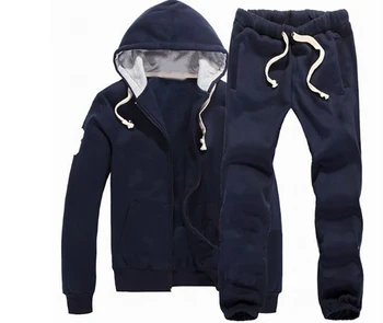 

big pony Tracksuit Men Sportwear Fleece Thick Hooded Casual Track Suit Men Jacket+Pants sets Winter Warm Sweatshirt