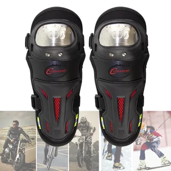 

Unisex Practical Reflective Stainless Steel Elbow Protector Motorcycle Protective Cyclegear Anti Collision Knee Pads Adjustable