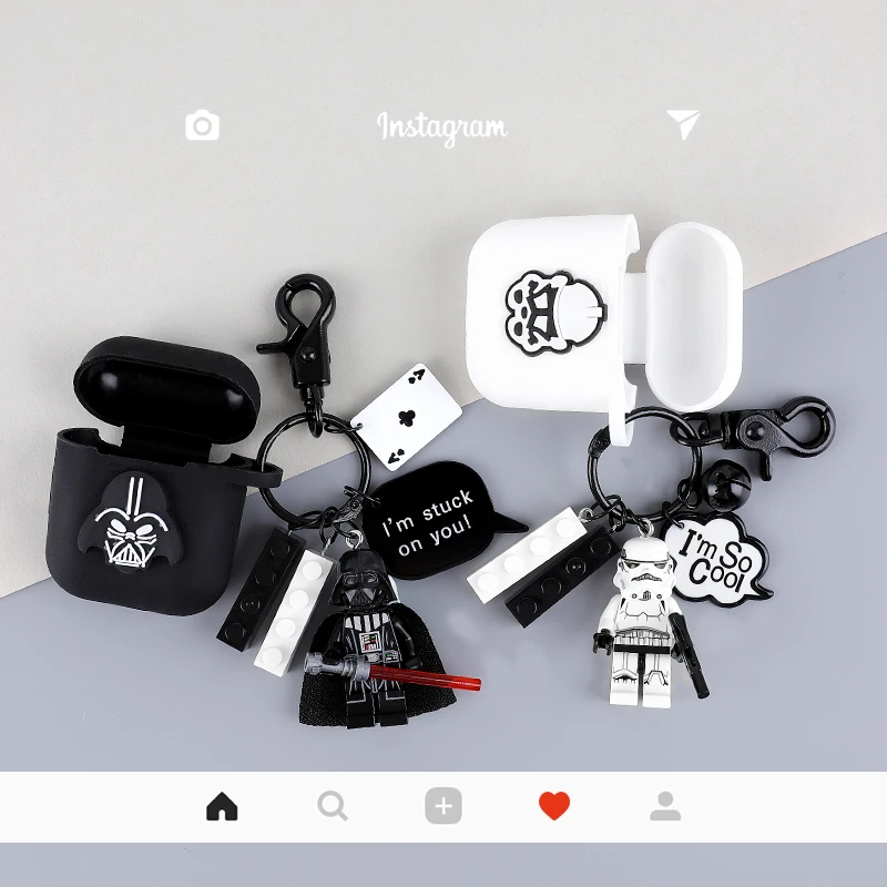 Черный и белый Силиконовый чехол для Apple Airpods Bluetooth беспроводные наушники аксессуары 1 2 Чехол защитный чехол для наушников сумка