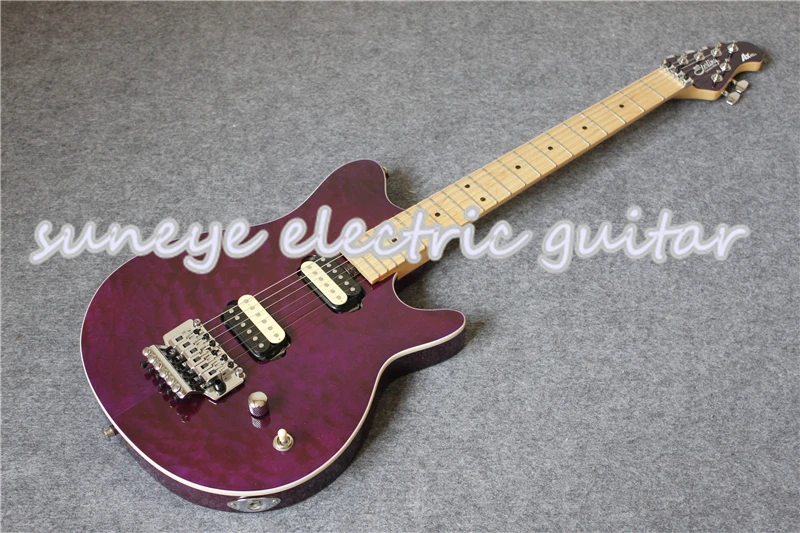 

High Quality Quilted Finish Music Man Style Electric Guitar Tremolo Maple Guitar Neck Guitarra Electrica Free Shipping