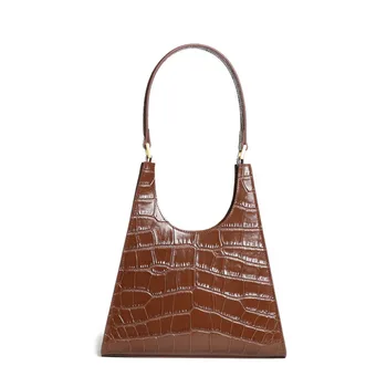 

2019 Autumn and Winter New Retro Style Women's Handbags Genuine Leather Lady Casual Totes Women ALLIGATOR Solid Luxury Handbags