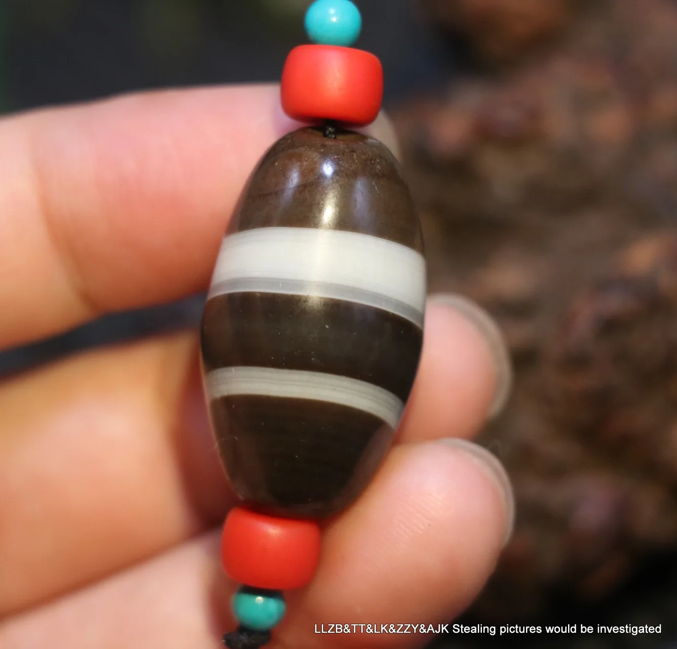 

Treasure Magic LKbrother Energy Tibetan old Agate Silkworm Line Healer Medicine Daluo dZi Bead Amulet UPD210927