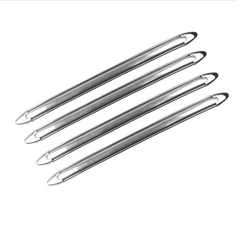 4pcs Car Bumper Anti Collision Protector Strip Bar Universal Auto SUV Front Rear Bumper Corner Anti-Scratch Guard Chrome Sticker