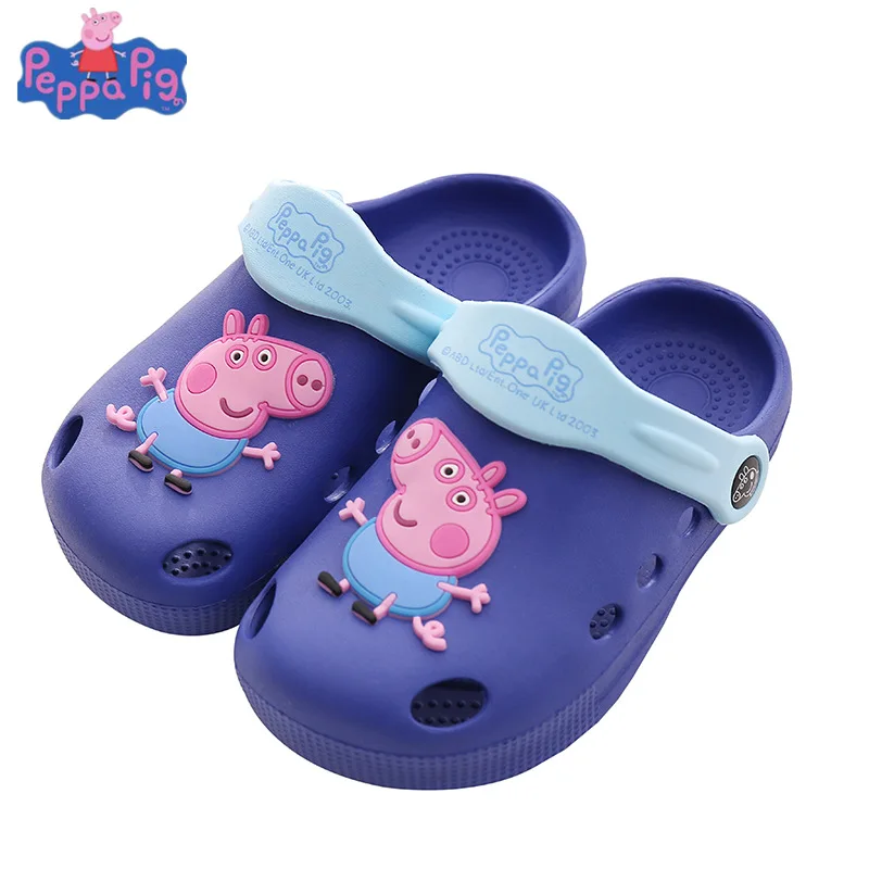 Оригинальная детская повседневная обувь Peppa Pig с вырезами износостойкая летняя