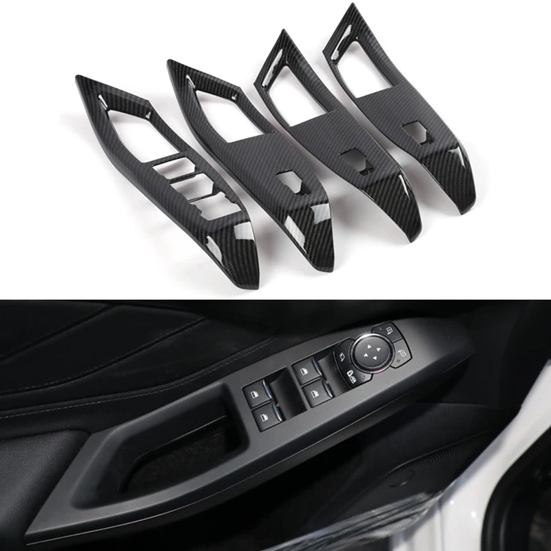 

Хромированный подлокотник из углеродного волокна для Ford Focus MK4 2019 2020 ABS, декоративная крышка подлокотника, аксессуары