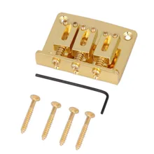 1set Electric Guitar Accessories Chrome-plated 3-string Metal Fixed Hard Tail Bridge Easy To Install Top Load Guitar String