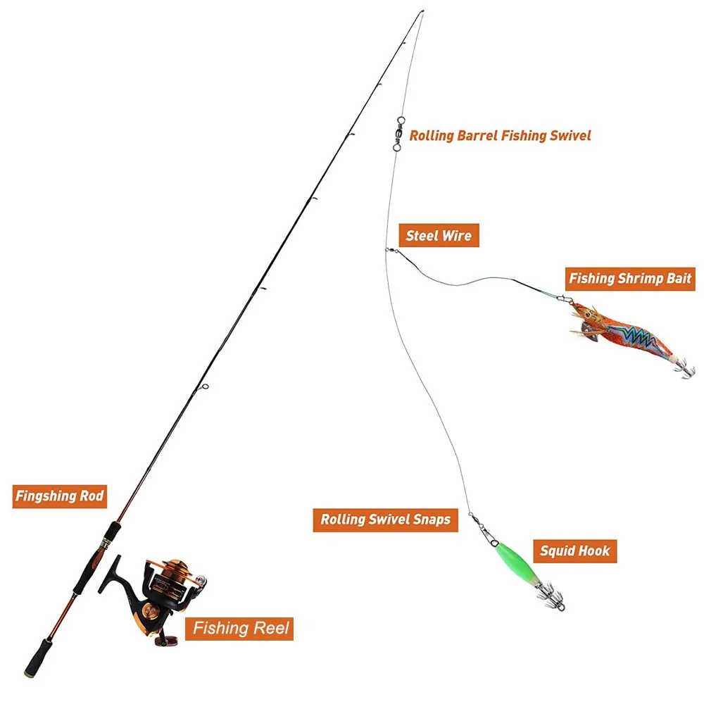 REALISTICO 3D OCCHI Esca Calamaro Legno Gamberetti Esca Calamaro Gancio Per Pesci Predatori EUR - Foto 7