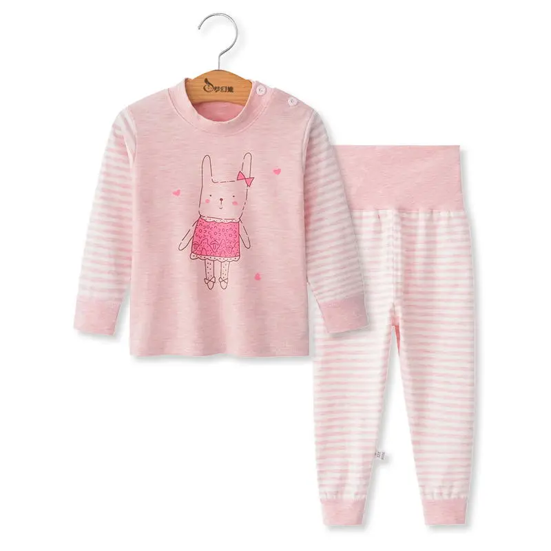 Детские пижамные комплекты хлопковый костюм для сна для мальчиков пижамы для маленьких девочек детская одежда с длинными рукавами из 2 предметов осенние пижамы для детей