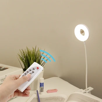 

LED Table Lamp Clip Make-up Luster Dimming With Touch/Remote Control Rechargeable Lanterna Mirrors Timing Lights For Home