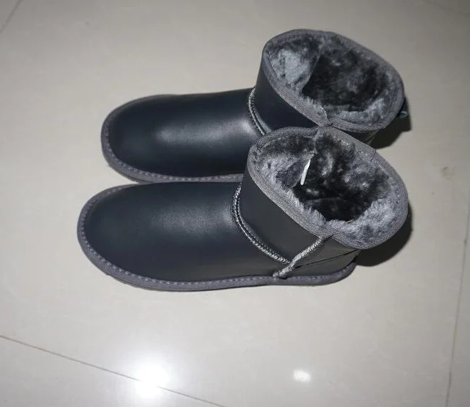 Г., новые модные женские зимние сапоги из натуральной кожи женская теплая зимняя обувь зимние сапоги высокого качества, Zapatos De Mujer