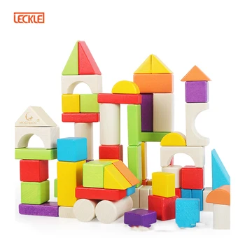 

30-100 PCS Wooden Blocks Alphanumeric Colorful Wooden Building Blocks Early Educational Toy Geometric Assembling Building Blocks
