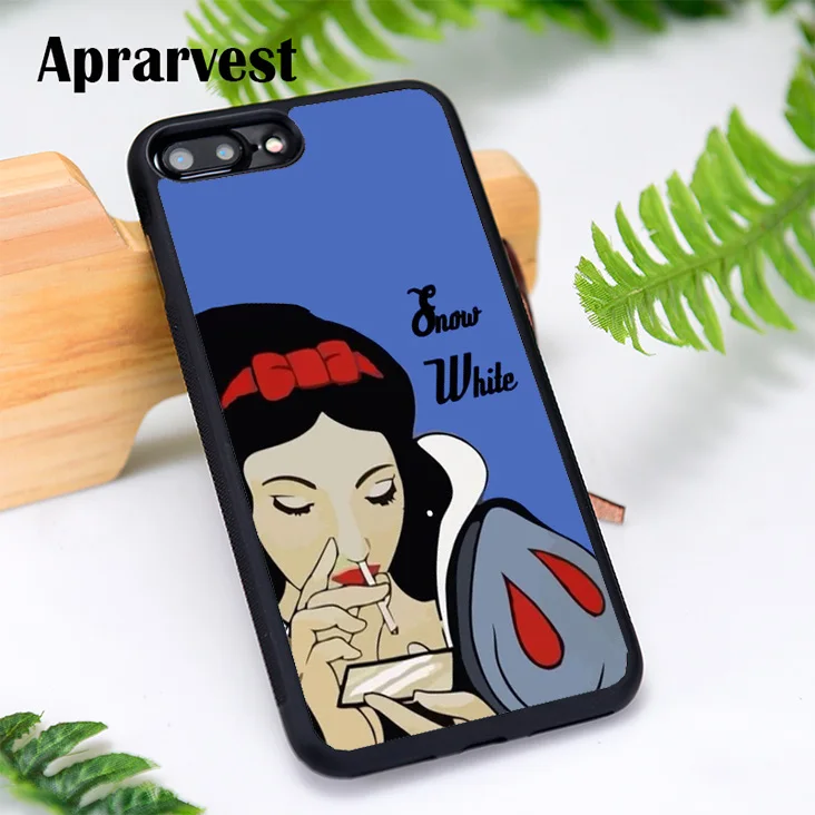 Aprarvest силиконовый чехол для телефона iPhone 6 6S 7 8 Plus 5 5S SE X XS MAX XR Белоснежка грязная
