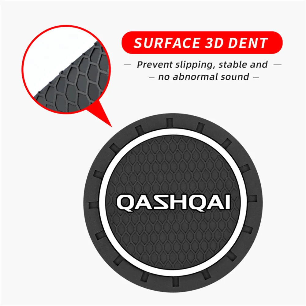 Car Cup Holder 2PCS Anti-slip Pad Mat For NISSAN QASHQAI J10 J11 2011 2008
