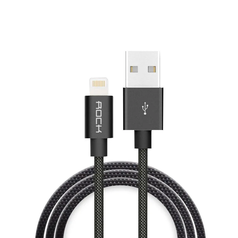 

ROCK MFI USB Date Cable For IPhone11pro/XS Max/8plus 6s Nylon Fast Charging Lighting Cable Universal Charger Cord Wire Line