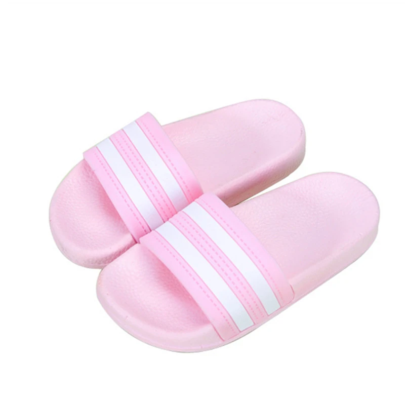 Zapatillas de verano a rayas para niños y niñas, chanclas de casa, sandalias de playa para interiores, zapatos para de padres|Zapatillas| AliExpress