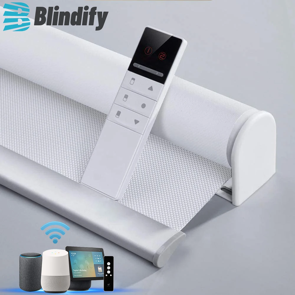 Blindify Smart Motorized Roller Blinds Tuya App Wifi Remote Control