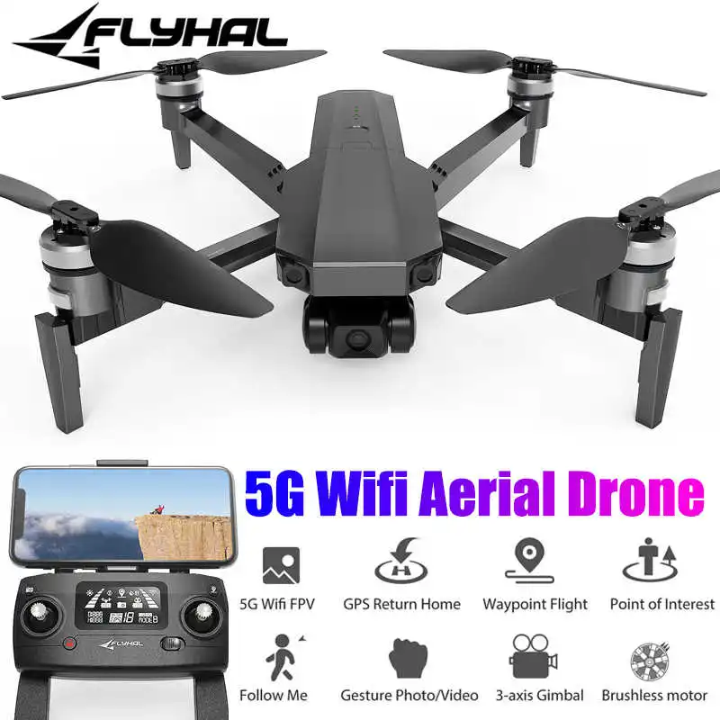 FLYHAL FX1 EIS 5G WIFI FPV с 3-осевым полым карданом 50x Zoom 4K камера 28 минут полета GPS RC Дрон